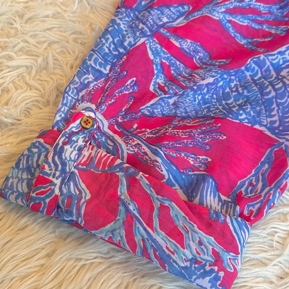 Talbots pink & blue seashell sheer swim beach coverup 3X - Picture 11 of 13